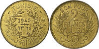 Tunisia 2 Francs Anonymous, Paris, Aluminum-Bronze -