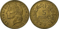 France 5 Francs Lavrillier, Aluminum-Bronze, KM:888a.2 -