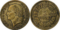 France 5 Francs Lavrillier, Aluminum-Bronze, KM:888a.2 -