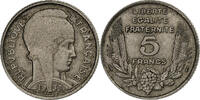 France 5 Francs Bazor, Paris, Nickel, KM:887 -