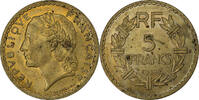 France 5 Francs Lavrillier, Aluminum-Bronze, KM:888a.1 -