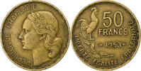 France 50 Francs Guiraud, Paris, Aluminum-Bronze, KM:918.1 -