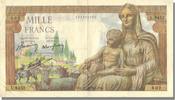France 1000 Francs Banknote, 1 000 F 1942-1943 ''Déesse Déméter'' -