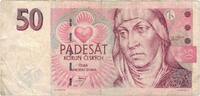 Czech Republic 50 Korun Banknote, KM:17 -