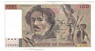 France 100 Francs Delacroix, Q.216, Fayette:69bis.5, KM:154e -