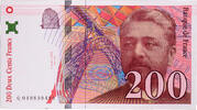 France 200 Francs 1996 Eiffel, Q049899499, Fayette:75.03b, KM:159b AU(55-58)