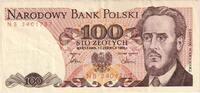 Poland 100 Zlotych Banknote, 1986-06-01, KM:143e -