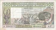 West African States 500 Francs Banknote, KM:706Kg -