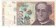 Spain 5000 Pesetas Banknote, 1992-10-12, KM:165 -