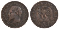 France 5 Centimes Coin, Napoleon III, Napoléon III, Marseille -