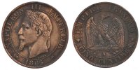 France 5 Centimes Coin, Napoleon III, Napoléon III, Paris -