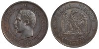 France 10 Centimes Coin, Napoleon III, Napoléon III, Rouen -