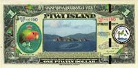 United States 1 Dollar Banknote, 2017-12-25, PIWI ISLAND -