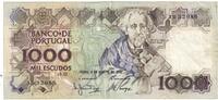 Portugal 1000 Escudos 1983 Banknote, 1983-08-02, KM:181k EF(40-45)