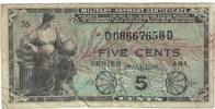 United States 5 Cents Banknote, KM:M22 -
