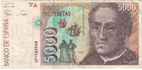 Spain 5000 Pesetas Banknote, 1992-10-12, KM:165 -