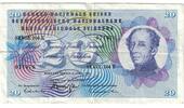 Switzerland 20 Franken Banknote, 1976-04-09, KM:46r -