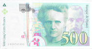 France 500 Francs Pierre et Marie Curie, J 024745402 -
