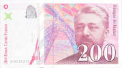 France 200 Francs Eiffel, H 013829571, Fayette:75.1, KM:159a -