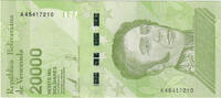 Venezuela 20,000 Bolívares Banknote, 2019-01-22 -