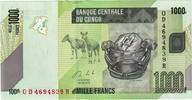 Congo Democratic Republic 1000 Francs Banknote, 2013-06-30, KM:101b -