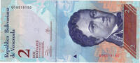 Venezuela 2 Bolivares Banknote, 2013-10-29, KM:88a -