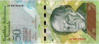 Venezuela 50 Bolivares Banknote, 2015-06-23 -