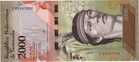Venezuela 2000 Bolivares Banknote, 2016-08-18 -