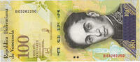 Venezuela 100 Bolivares Banknote, 2017-12-13, KM:New -