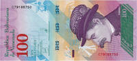 Venezuela 100 Bolivares Banknote, 2018-05-18 -