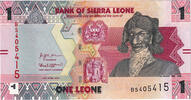 Sierra Leone 1 Leone Banknote, 2022-04-27 -