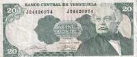 Venezuela 20 Bolivares Banknote, 1989-09-07, KM:63b -