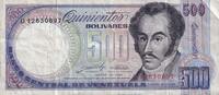 Venezuela 500 Bolivares Banknote, 1989-03-16, KM:67c -
