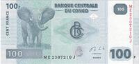 Congo Democratic Republic 100 Francs 2013-06-30, KM:98a -