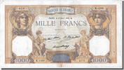 France 1000 Francs Banknote, 1 000 F 1927-1940 ''Cérès et Mercure'' -