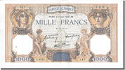 France 500 Francs Banknote, 1 000 F 1927-1940 ''Cérès et Mercure'' -