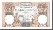 France 500 Francs Banknote, 1 000 F 1927-1940 ''Cérès et Mercure'' -
