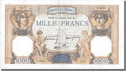 France 500 Francs Banknote, 1 000 F 1927-1940 ''Cérès et Mercure'' -