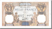France 500 Francs Banknote, 1 000 F 1927-1940 ''Cérès et Mercure'' -