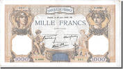 France 500 Francs Banknote, 1 000 F 1927-1940 ''Cérès et Mercure'' -