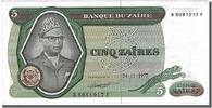 Zaire 5 Zaïres Banknote, 1977-11-24 -