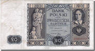 Poland 20 Zlotych Banknote, 1936-11-11 -