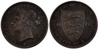 Jersey 1/12 Shilling Coin, Victoria, Heaton, Bronze, KM:8 -