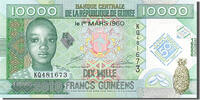 Guinea 10,000 Francs 2010 Banknote, 2010-03-01 UNZ 30,95 EUR  plus 4,95 EUR verzending