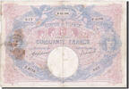 France 50 Francs Banknote, 50 F 1889-1927 ''Bleu et Rose'', 1911-12-05 -
