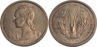 French Equatorial Africa 2 Francs Coin, Paris, Copper-nickel -