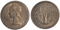 French Equatorial Africa Franc Coin, Paris, Copper-nickel -