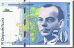 France 50 Francs Banknote, 50 F 1992-1999 ''St Exupéry'' -