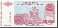 Croatia 10 Milliard Dinara Banknote -