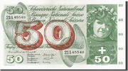 Switzerland 50 Franken Banknote, 1965-12-23 -